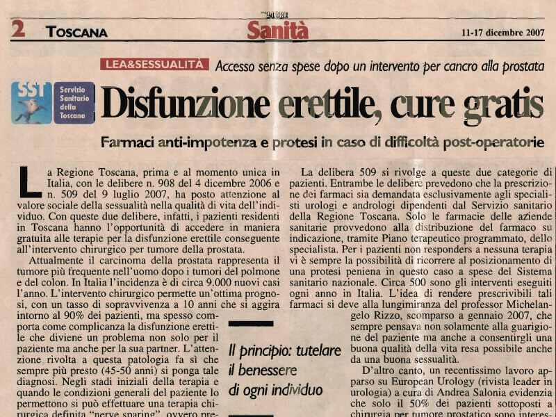 Press: Sole 24 ore - Sanità